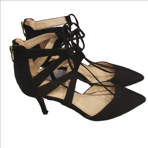 Marc Fisher tease2 black suede lace up heel